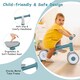 image 5 of COSTWAY Baby Balance Bike 4 Wheels Toddler Blue
