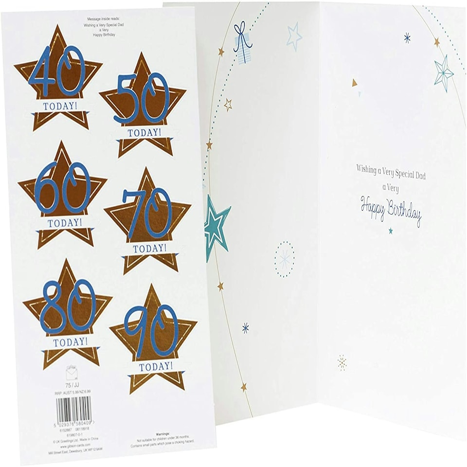 image 1 of Dad Birthday Card Any Age 40.50.60.70.80.90.Sentimental Verse