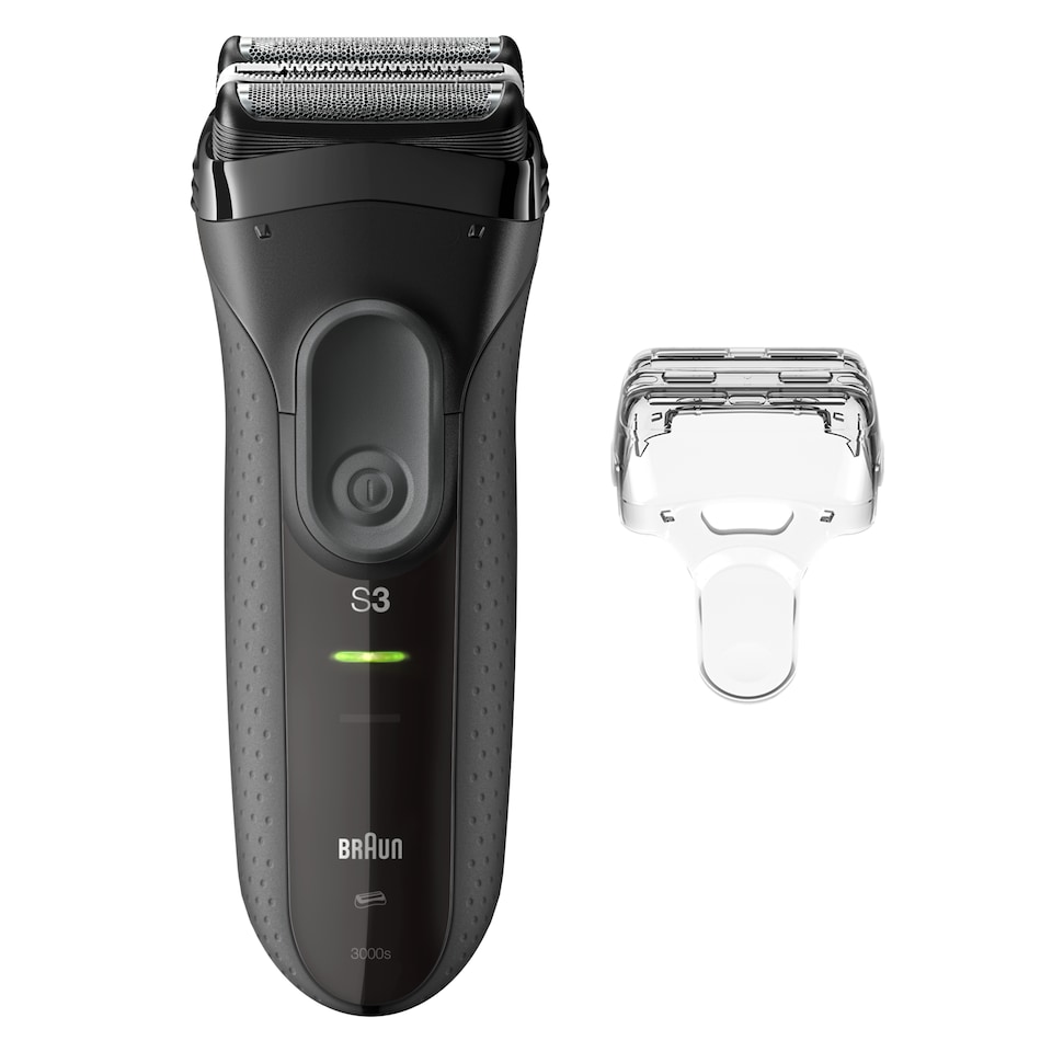 image 1 of Braun Series 3+ Electric Shaver, Dry, 3000S, Grey