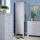 image 4 of Wardrobe 1 Door Hanging Rail Wood Bedroom Furniture Storage Unit | Grey