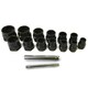 image 2 of 15pc 3/8" 1/2" Dr Bolt Nut Twist Socket Wheel Lock Nut Remover Extractor 9-27mm