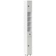 image 1 of kleankin Slim Bathroom Cabinet, Toilet Roll Storage w/ Shelves, Light Grey | Grey | White | 180H x 20W x 20D cm