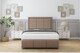 image 2 of Sloomy Lancaster Mink Plush Divan Bed Base 2 Drawers Foot-End With 54 Inch Floor Standing Headboard & 12 Inch Matching Footboard | Brown | Mink | Small Double | 1
