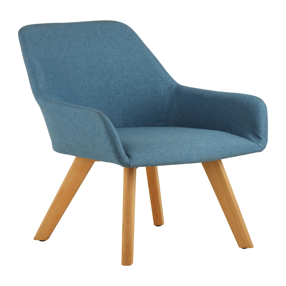 image 1 of Interiors by Premier Blue Leisure Chair, Effortless Cleaning Lounge Chair, Space-Saving Armchair, Comfortable Lobby Chair