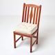 image 7 of Homescapes Cream Cotton Dining Chair Booster Cushion Cream