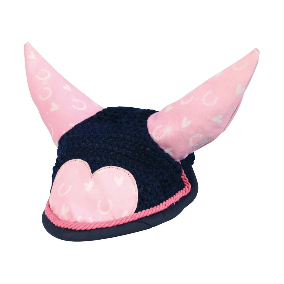 Little Rider Fantasy Horse Fly Veil - Navy/Pink - Pony/Cob