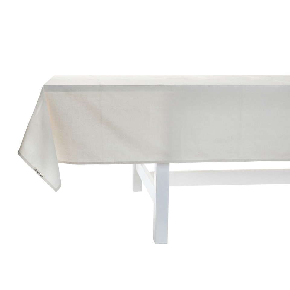 image 1 of Ukiyo Recycled Cotton Aware Tablecloth - Off White - One Size | Cream | One Size