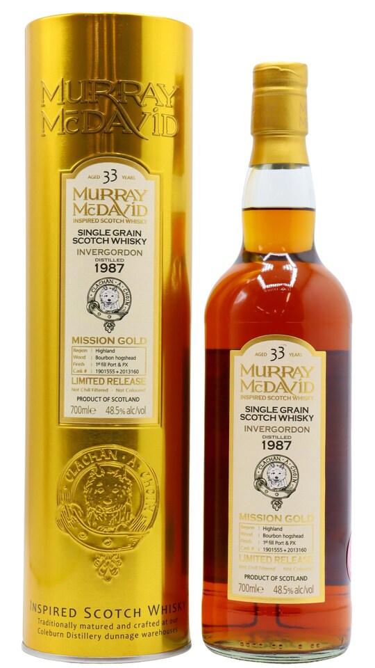 Invergordon - Murray McDavid Mission Gold Series Single Grain Scotch 1987 33 year old Whisky