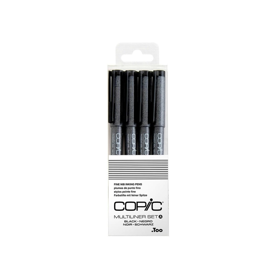 image 1 of Copic Multiliner, Black, Set of 4