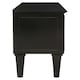 image 2 of Interiors by Premier Black Finish Sideboard, Black Wooden Cabinet Featuring Circular Lattice‑Overlay Convex Mirrors Black