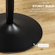 image 5 of HOMCOM Round Dining Table, Modern Kitchen Table with Steel Base, Non-slip Foot Pad for Living Room, Dining Room, Black
