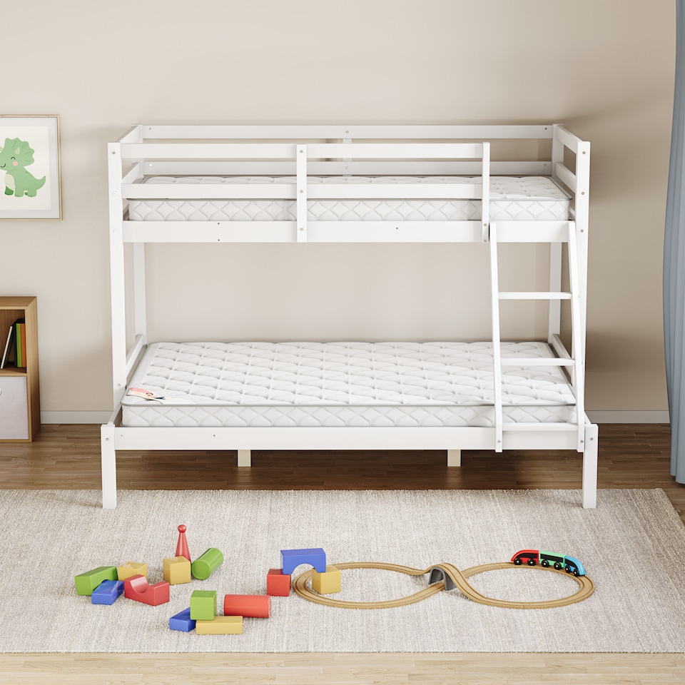 image 1 of Vida Designs Kids Bunk Bed Double Soft Foam Mattress - H 10 x W 135 x D 190 cm