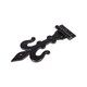 image 1 of Hammer & Tongs Fleur De Lis T-Hinge - W235mm - Black | Black | Black