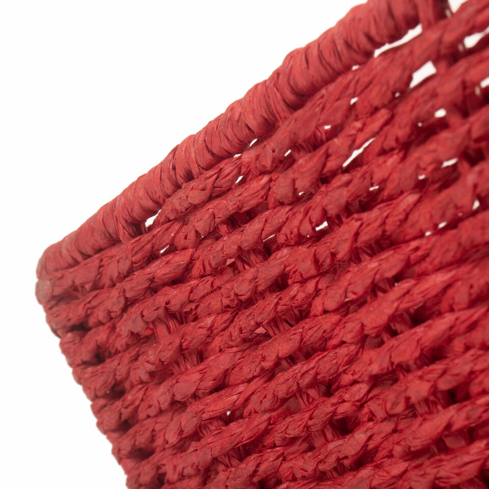 image 1 of Extra Large Red Paper Rope Tray | Red | Red | X Large