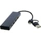 image 4 of Tekio Rise Recycled Aluminium USB 2.0 Hub - Solid Black - One Size