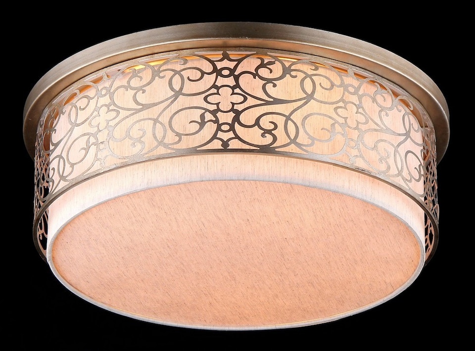 image 1 of Venera Semi Flush Cylindrical Ceiling Lamp Brass, 5 Light, E27