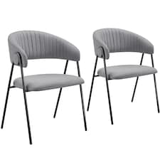 Dining Chair Bedano - woven fabric, padded, 150 kg load capacity | Grey | grey | 2