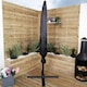 image 1 of 3m Waterproof Cover for Hanging Banana Cantilever Garden Parasol in Black | Black | Black