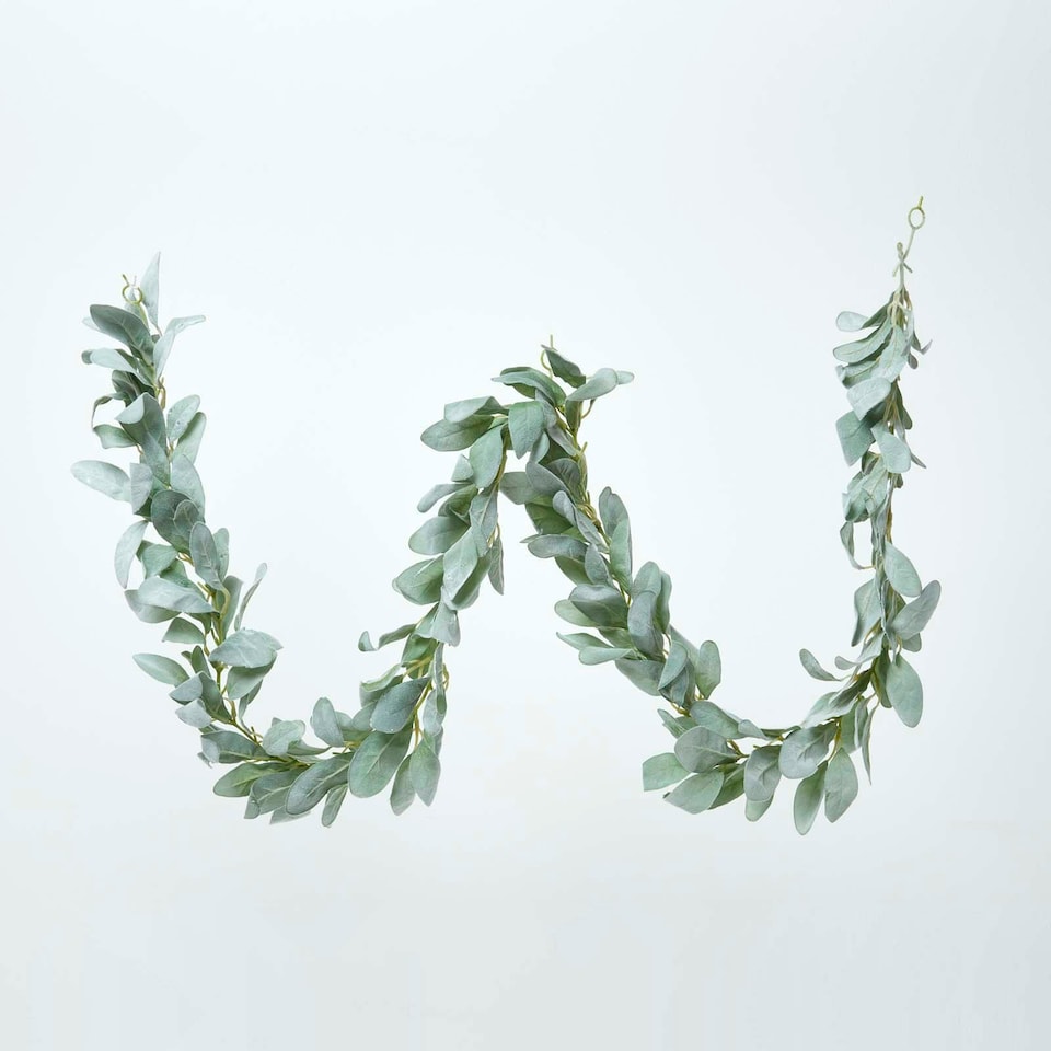 image 1 of Homescapes Green Lambs Ear Foliage Garland 190 cm