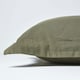 image 2 of Homescapes Khaki Green Linen Oxford Pillowcase - King Size | Green | King