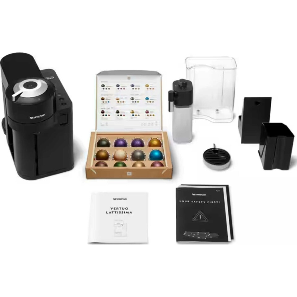 image 1 of De'Longhi Vertuo Lattissima Nespresso Coffee Machine - Black ENV300.B