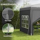 image 6 of Outsunny 3 x 3 M Pop Up Gazebo, Wedding Camping Party Tent Canopy Marquee with Carry Bag and 2 Windows, Grey