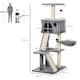 image 7 of PawHut 130cm Cat Tree Activity Center Condo with Scratching Post Light Grey