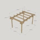 image 5 of Double Garden Pergola - Wood - L300 x W300 x H270 cm - Rustic Brown