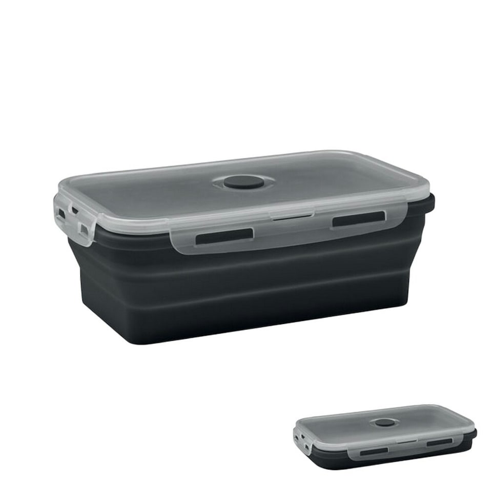 image 1 of MidOcean Kolapso Silicone Collapsible Lunch Box - Black - One Size