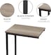 image 9 of House of Home Side Table C Shaped Metal Modern Rustic Top Black Frame | Brown
