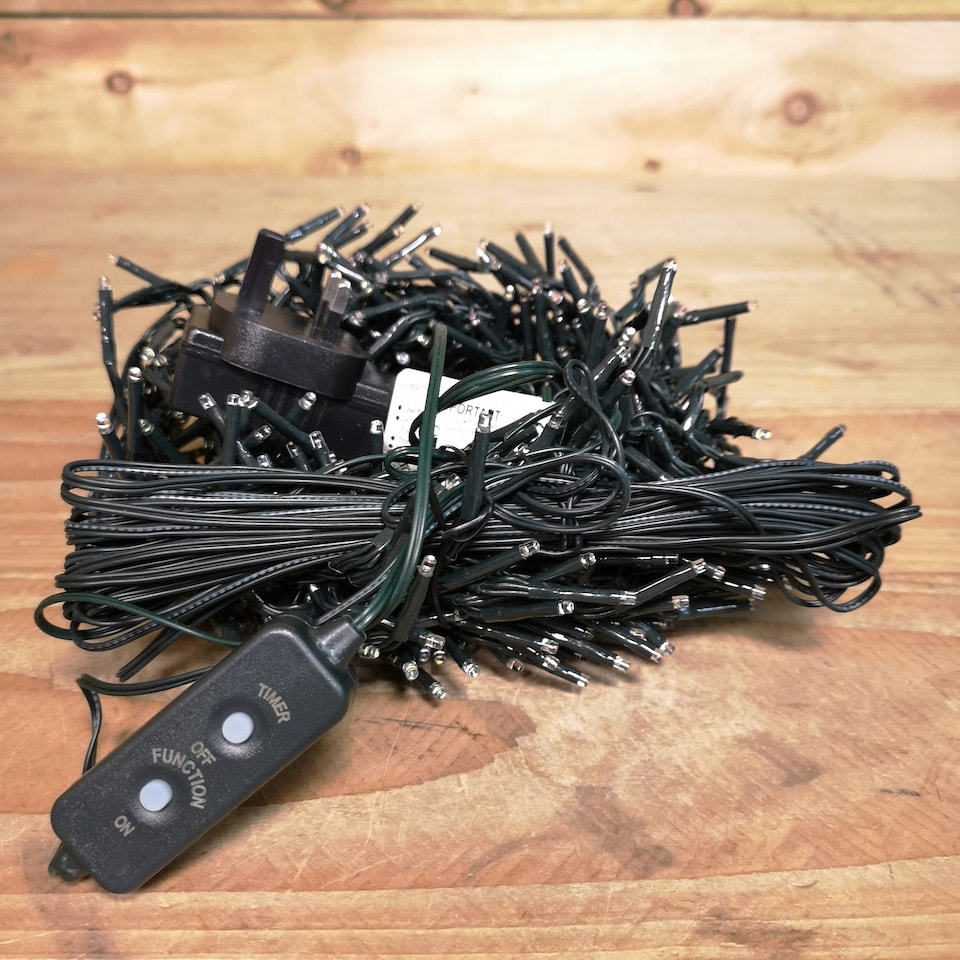 image 1 of 480 LED 6.2m Premier Clusterbrights Indoor Outdoor Multifunction Mains Operated Christmas Cluster Lights with Timer in Cool White