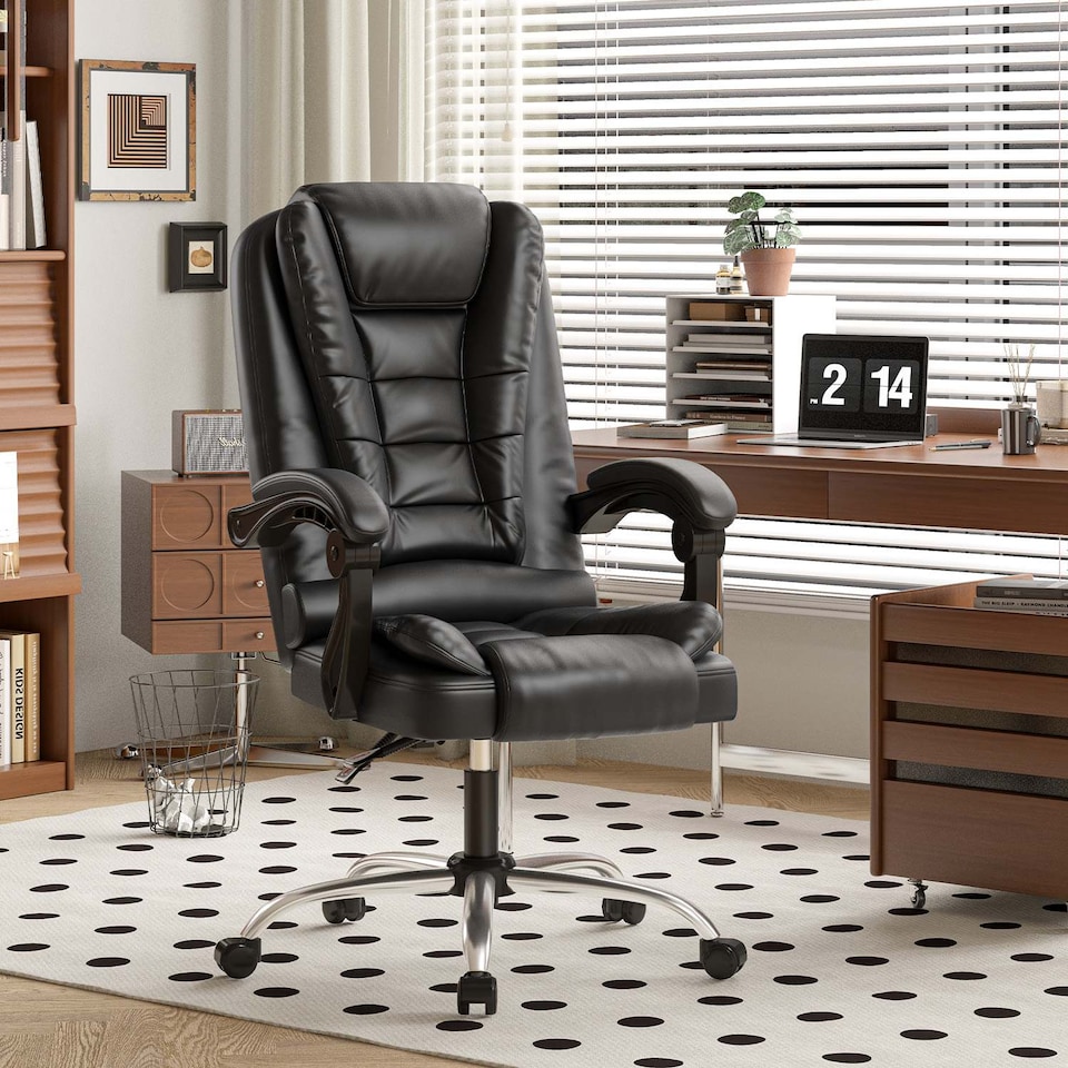 image 1 of Rattantree Executive High Back Office Chair PU Leather Recliner