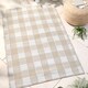image 1 of D & D Gingham Outdoor Rug Natural