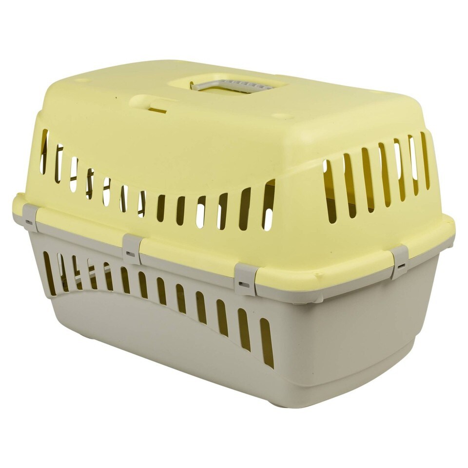 image 1 of Transportini Pet Carrier Travel Crate Cat Dog Cage Portable Box Pastel | Yellow | Pastel Yellow | Large | 1