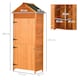 image 7 of Outsunny Wooden Garden Shed Outdoor Shelves Utility Tool Storage Cabinet Orange