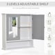 image 5 of kleankin Wall Mounted Mirror Cabinet W/ Double Mirror Doors & Adjustable Shelf
