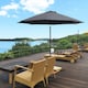 image 2 of Outsunny 2.7M Patio Umbrella Sunshade Canopy with Tilt and Crank Grey
