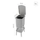 image 2 of Living and Home 18L 2-Tier Dry Wet Separation Trash Bin with Divider | Grey