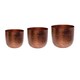 image 1 of Felix Hammered Planter (Set of 3) - Metal - Bronze