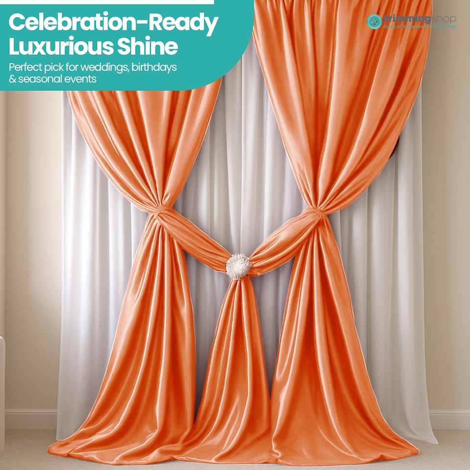 image 1 of 10m Ice Silk Fabric, Satin Material Silk Overlay, Backdrop Fabric