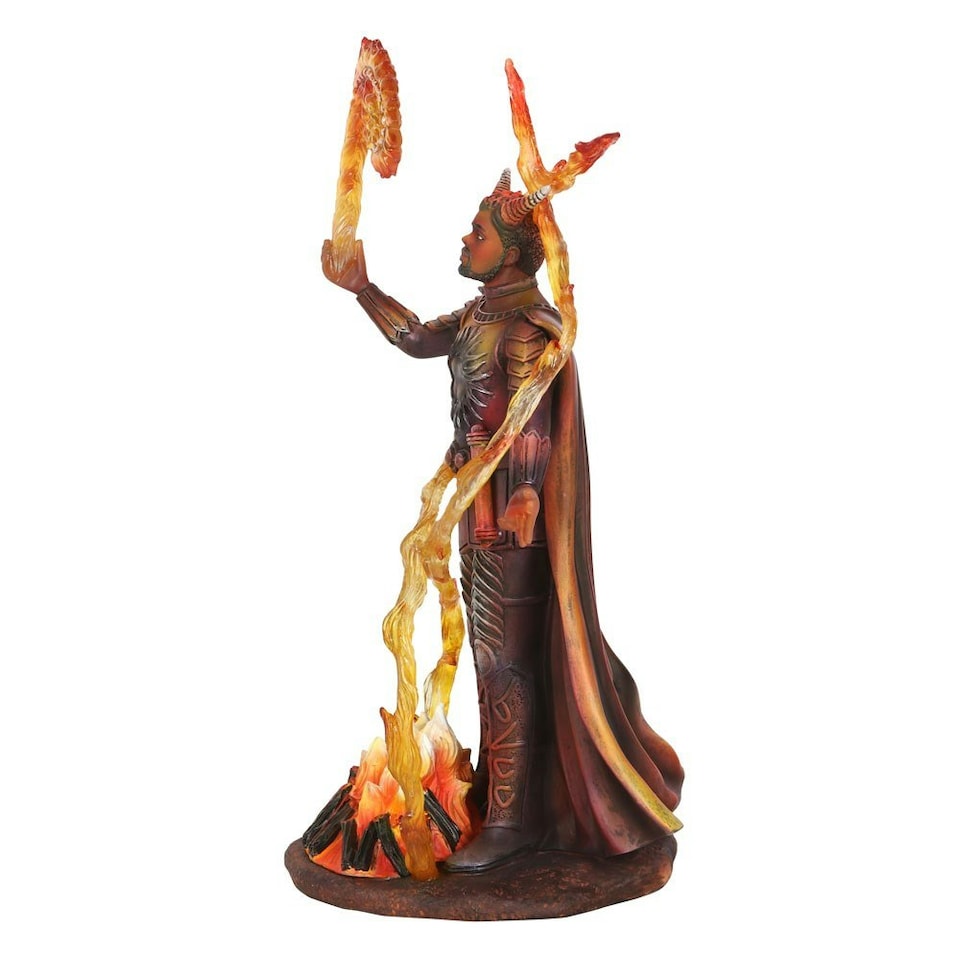 image 1 of Anne Stokes Fire Elemental Wizard Collectable Figurine - Multicoloured - One Size