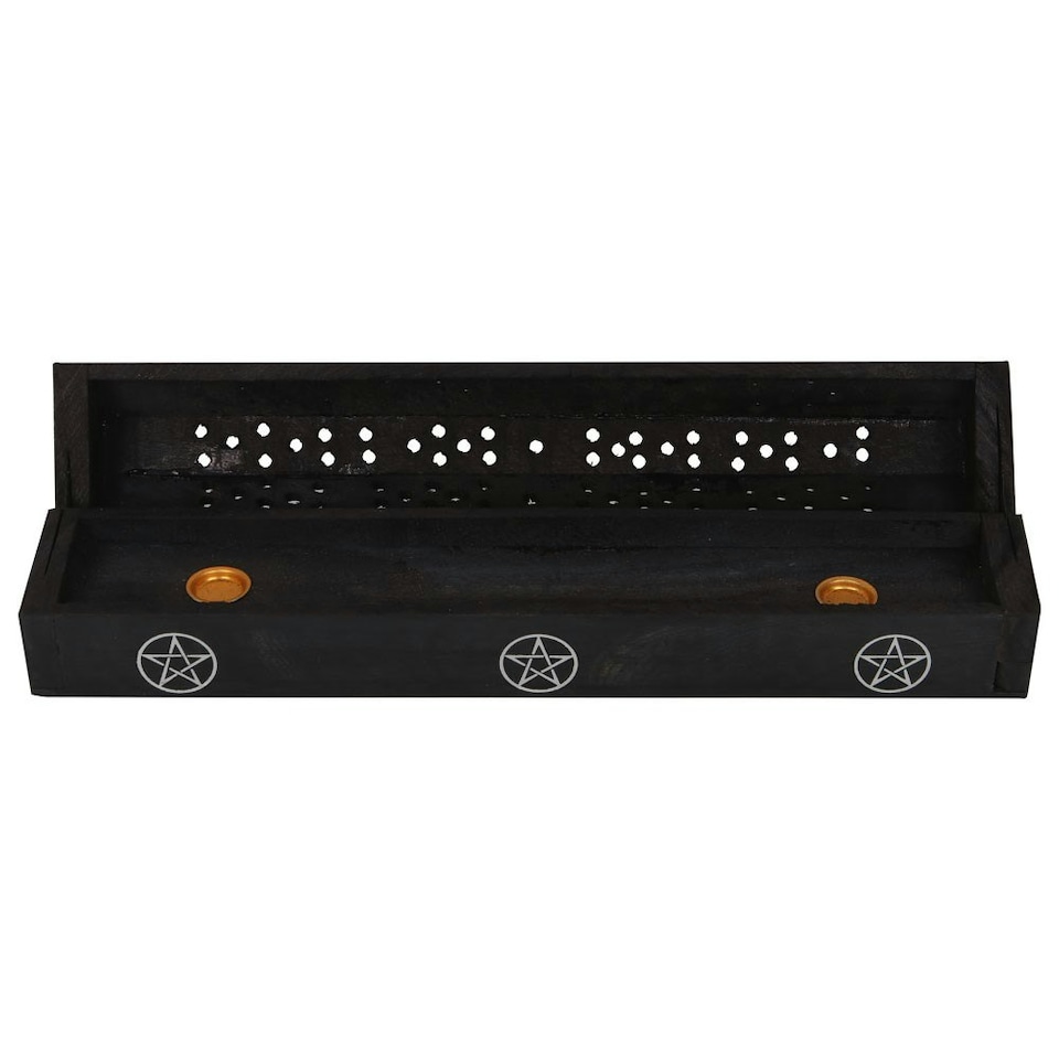 image 1 of Elements Black Pepper Pentagram Wooden Incense Gift Set - Black/White - One Size