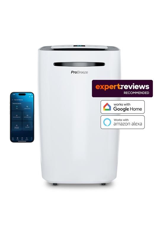 Pro Breeze 20L Compressor Dehumidifier with WIFI /White