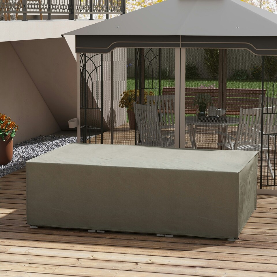 image 1 of Outsunny Garden Furniture Cover Outdoor Waterproof Rattan Set Rain Protection Grey