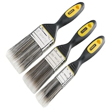 STANLEY Hand Tools - DYNAGRIP Synthetic Brush Pack Set of 3 25 38 & 50mm