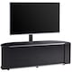image 2 of MDA Designs Sirius 1600 Cabinet with BeamThru Remote-Friendly Gloss Black with Black Trims for Flat Screen TVs up to 65" with Mounting Arm Black