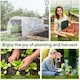 image 6 of Outsunny 4 x 3 x 2 m Polytunnel Greenhouse Pollytunnel Tent w/ Steel Frame White
