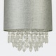 image 8 of First Choice Lighting Sparkle Grey Faux Silk Jewelled Easy Fit Light Shade Grey | Clear