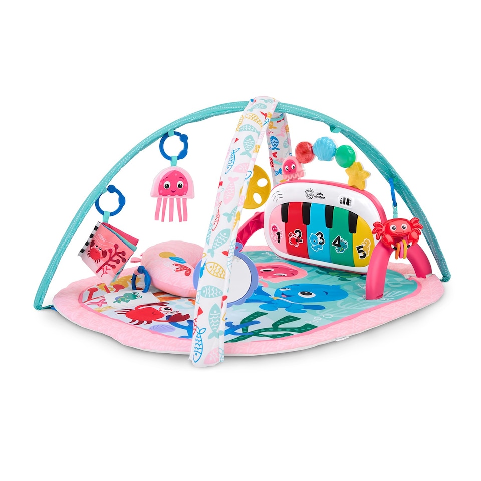 image 1 of Baby Einstein 4-in-1 Kickin Tunes Jellyfish Jamboree Musical Activity Gym Pink