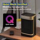 image 3 of Russell Hobbs RHCH2001G Space Heater in Black & Gold Square 1500W Portable Electric Heater